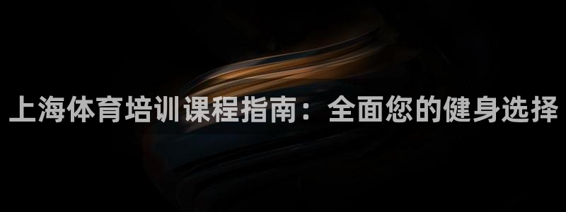 尊龙凯时老板是谁：上海体育培训课程指南：全面您的健身