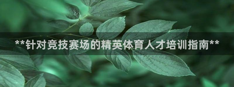 ag尊龙凯时俱乐部：**针对竞技赛场的精英体育人才培