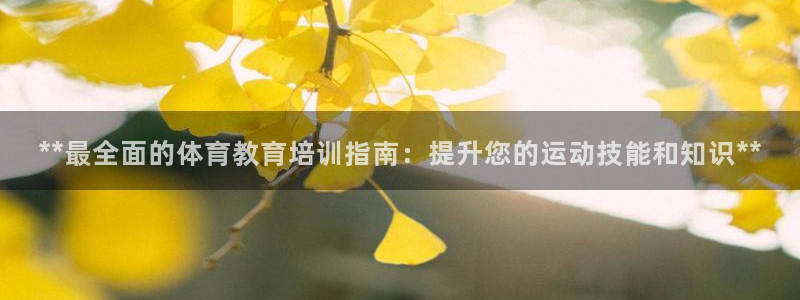 d88尊龙平台开户：**最全面的体育教育培训指南：提
